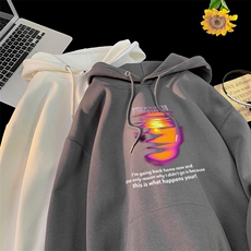 克苏鲁科技印花LOGO男女情侣潮牌连帽卫衣，男装卫衣，星座310A-4