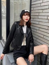 【现货】休闲皮衣外套，女装皮衣，芷炫