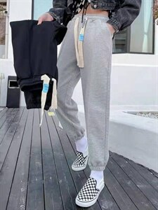 新款时尚百搭显瘦运动风休闲裤图片