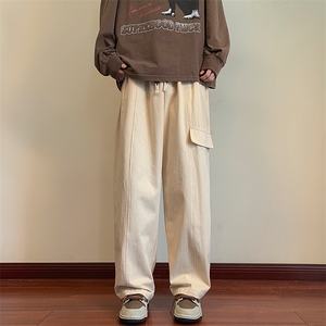 8XL-M特大码工装裤男长裤时尚潮牌宽松型纯色美式休闲裤K925P60