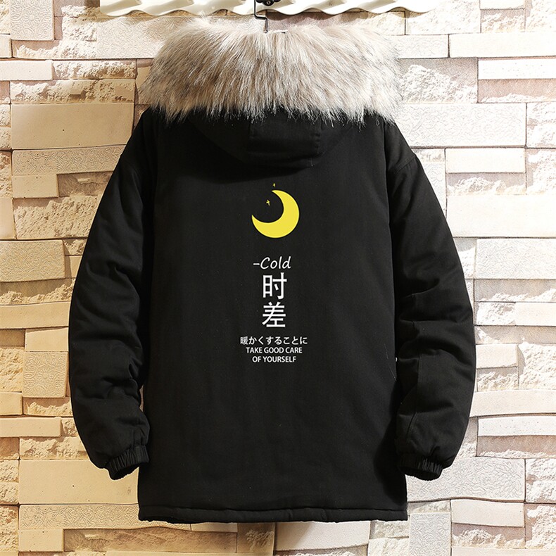 MM48047-P130冬季大毛领衣男士大码加厚袄男服砖墙挂拍,男装棉衣,电商A040A