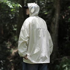 新款工装大口袋连帽防晒服情侣休闲冲锋衣男潮牌薄外套FS9258-p45，男装防晒衣，星座1008-1