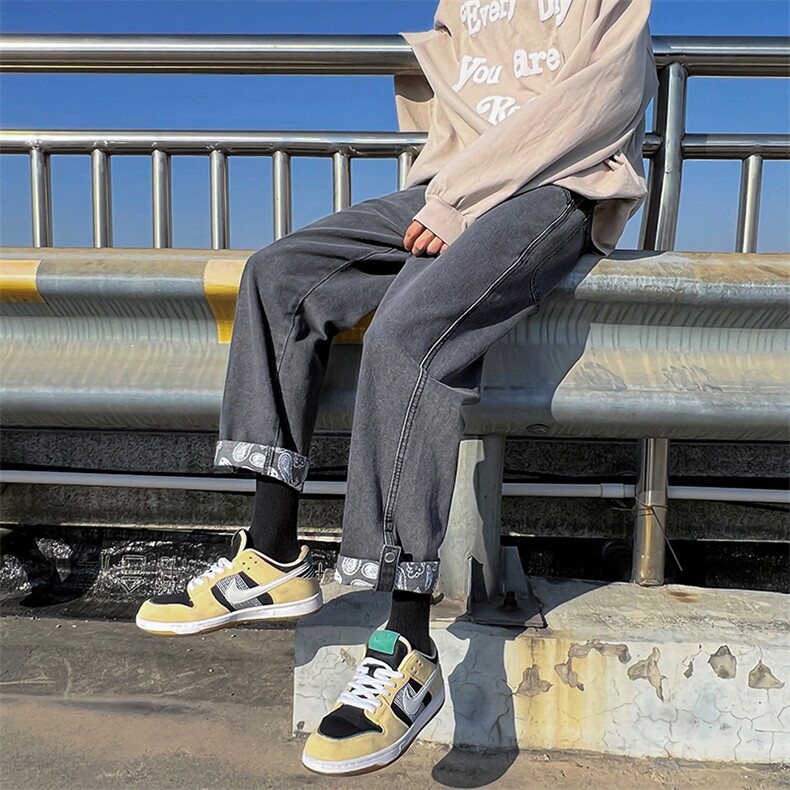牛仔裤2022春季直筒宽松S-3XL长裤高街ins休闲裤潮牌K1991-P40,男装牛仔裤,星座512-2