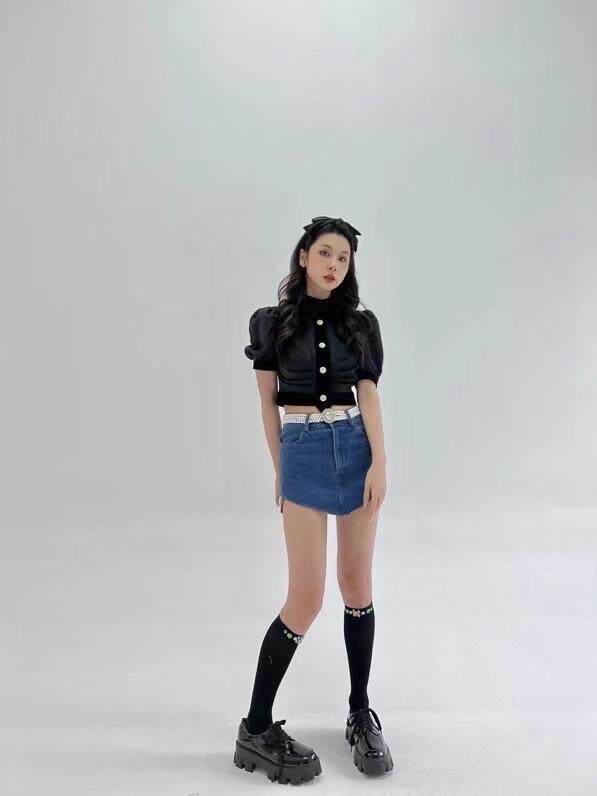 蝴蝶结透视衬衫，女装衬衫，HE