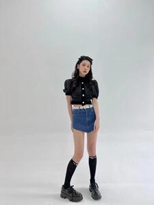 蝴蝶结透视衬衫图片