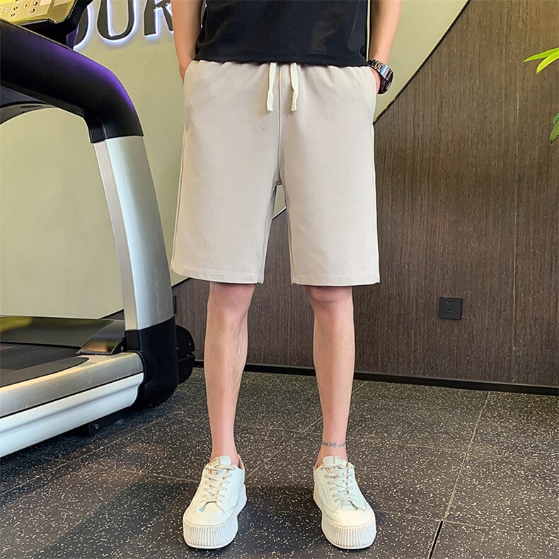 2023夏季新款休闲纯色松紧腰修身短裤五分裤男K9221-p40控58,男装休闲裤,电商D303