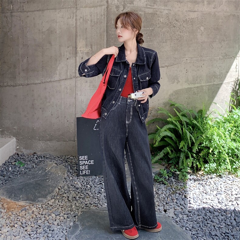 【春款现货】重工显瘦牛仔套装088-7735P195K278,女装套装/套裙,2C088
