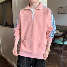 秋季新款卫衣店主风圆领印花落肩长袖光板上衣VE55107-P41控68，男装卫衣，星座717