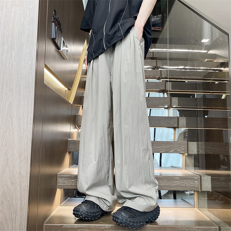 主推山本裤夏季冰丝直筒休闲裤 A458特P30控55图片
