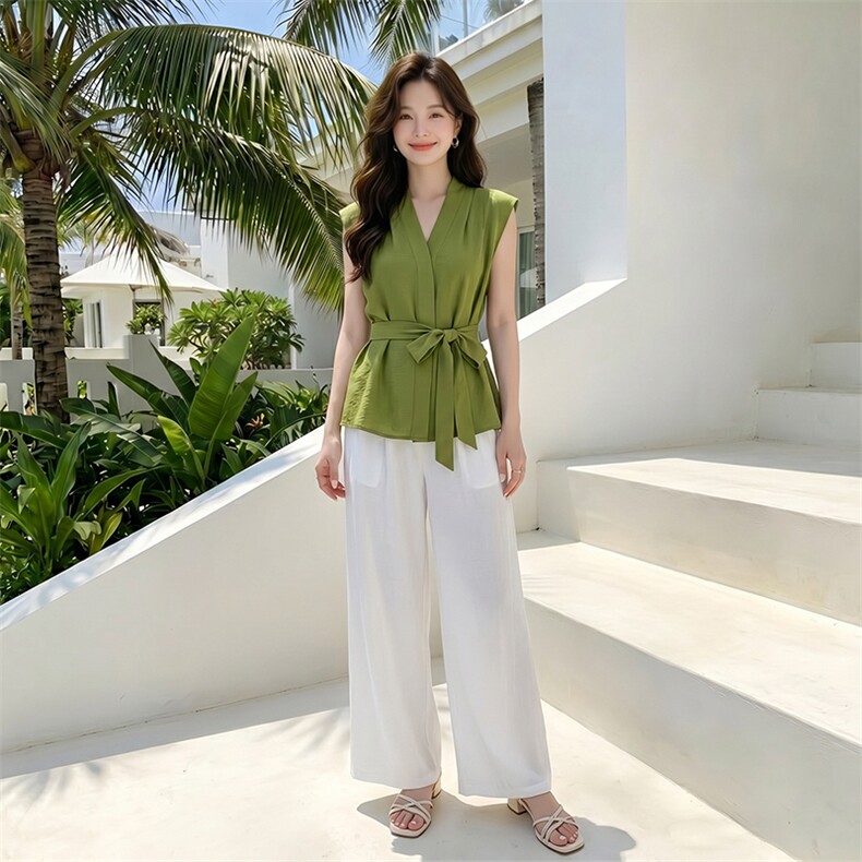 套装女夏季休闲清爽两件套,女装套装/套裙,芙芮