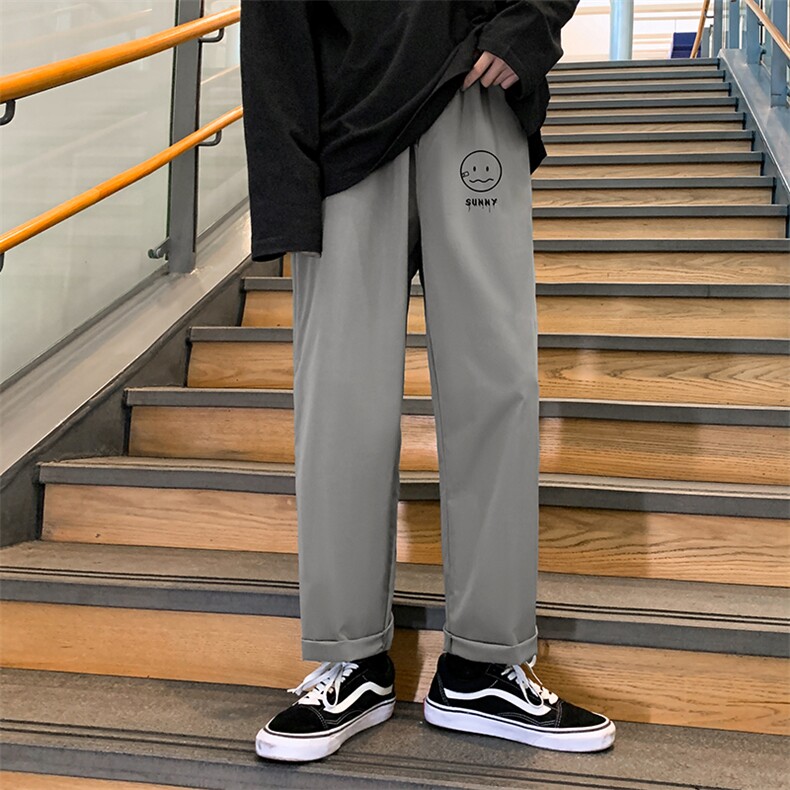 K43072-P25加绒款-P35休闲裤男士大码宽松九分运动裤男裤男直筒,男装休闲裤,电商A040