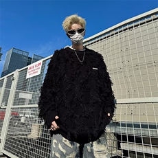 针织衫毛衣男女韩版潮流宽松百搭个性帅2024秋冬ins外套MZ439-P48，男装针织衫/毛衣，星座412-2
