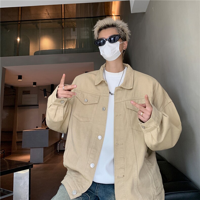 25款抖音品质男士宽松纯色情侣休闲水洗外套上衣N961/P85128,男装夹克,星座202