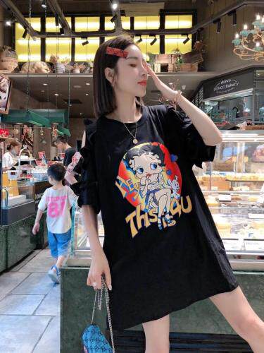 漏肩美女T裙，其它，一杭