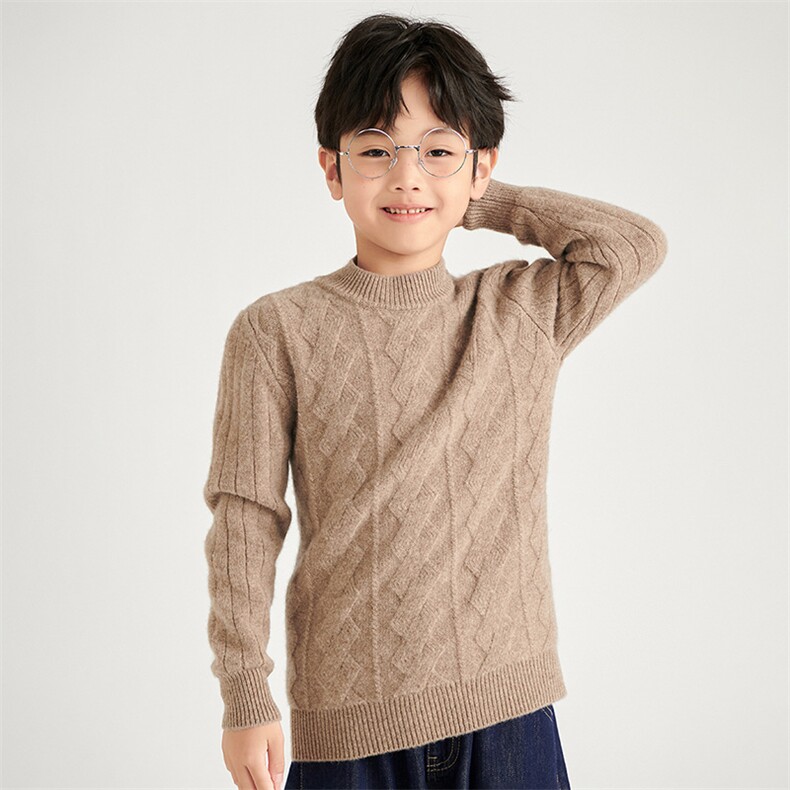 [羊毛]秋冬儿童套头羊毛衫男女同款，童装儿童羊毛衫，鑫贝羊绒