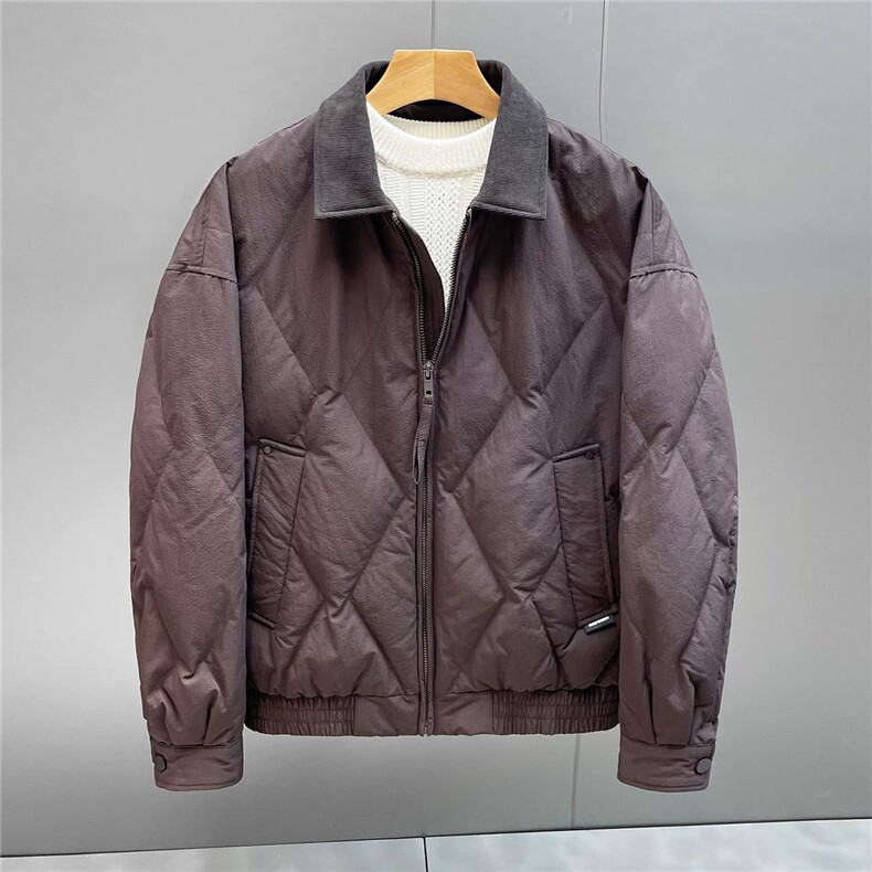 现货2025新款秋冬户外翻领羽绒服男标90绒，男装羽绒服，星座218-1（原230）