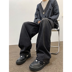 2024春季新款潮牌牛仔裤男士日系复古水洗直筒休闲裤K7623-P42，男装牛仔裤，星座512-3