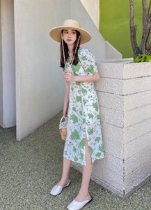 夏季新款碎花连衣裙图片