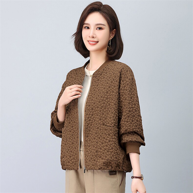 时尚百搭宽松显瘦棒球服外套女秋装新款韩版休闲短款夹克上衣,女装短外套,悦见她
