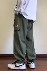 港风工装休闲裤男宽松直筒束脚伞兵裤KP805P50，男装休闲裤，星座1204-3