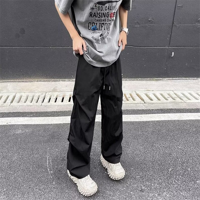 直筒长裤潮时尚潮牌青春流行百搭运动裤宽松型纯色休闲裤夏季,男装休闲裤,星座716-2