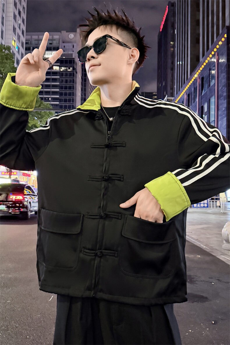 风复古盘扣外套2025年男士新中式外套男春秋款8011-P118控168,女装短外套,电商C208