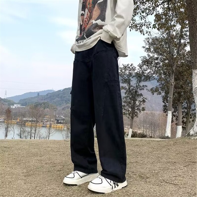 工装裤男新款高街ins潮直筒裤A879P58,男装休闲裤,星座1116-2