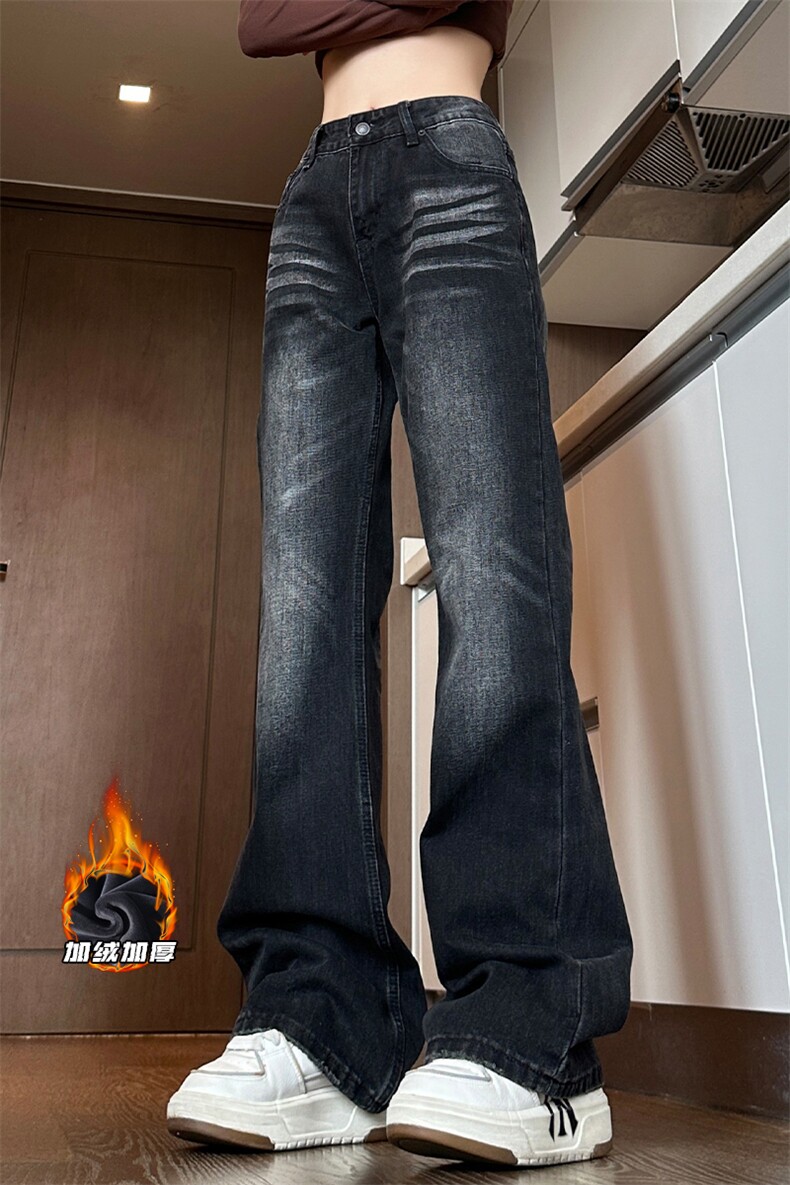2024GK24327加绒女模大码美式微喇牛仔裤M-5XGK241012-特P50,男装牛仔裤,电商A022