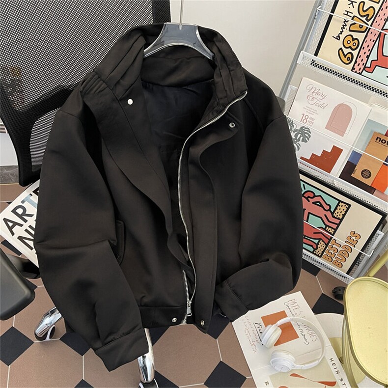 夹克外套男春秋宽松休闲高街痞帅立领上衣服JK0289-P83,男装夹克,星座308B-1