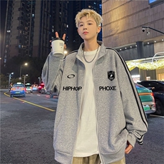 ET6729-P65立领开衫外套秋季潮牌高级感痞帅男百搭休闲夹克上衣，男装夹克，电商C233