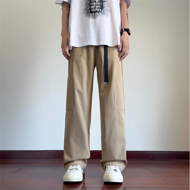 2025夏季新款潮流多口袋腰带宽松休闲裤B315-K24226-特p35控68,男装休闲裤,电商B315