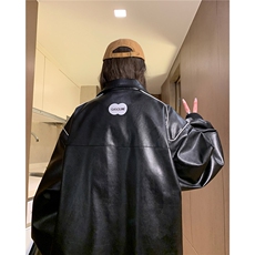 中性风秋装新款潮街头机车服元素印花宽松外套潮insD241-P108，男装工装外套，电商A335-1（原A458）