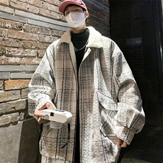 羊羔毛棉服男2025冬季新款休闲外套潮牌棉衣棉袄M199P110控158，男装棉衣，电商A157