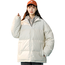 新款PU皮棉衣中性外套宽松冬装加厚港风学生帅气面包服M6689-P100，男装棉衣，星座815-2