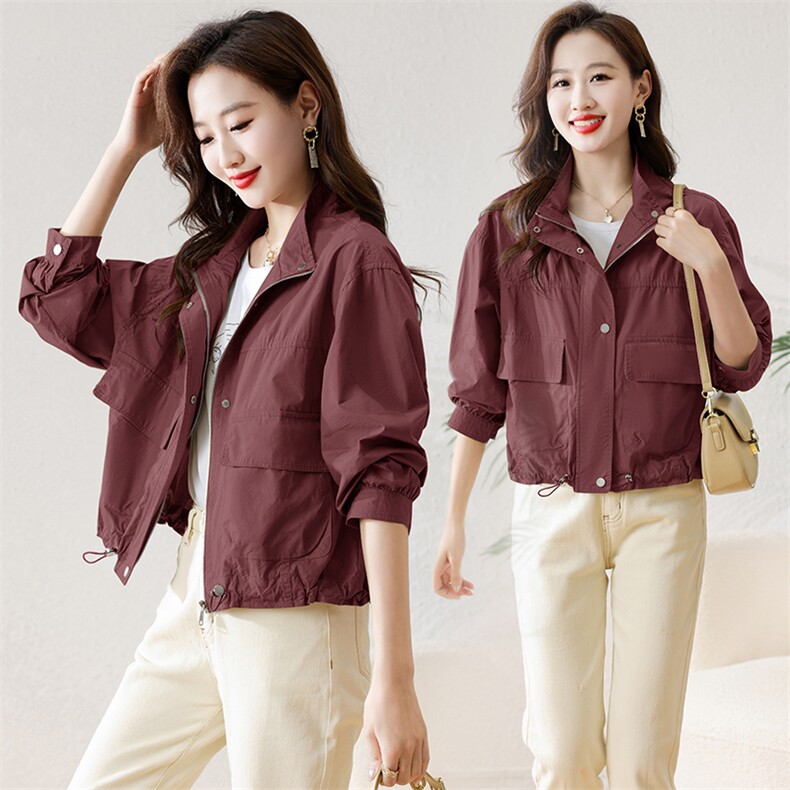 短外套女大码女装春秋新款胖mm今年流行红宽松显瘦上衣，女装短外套，曼沙奕珂