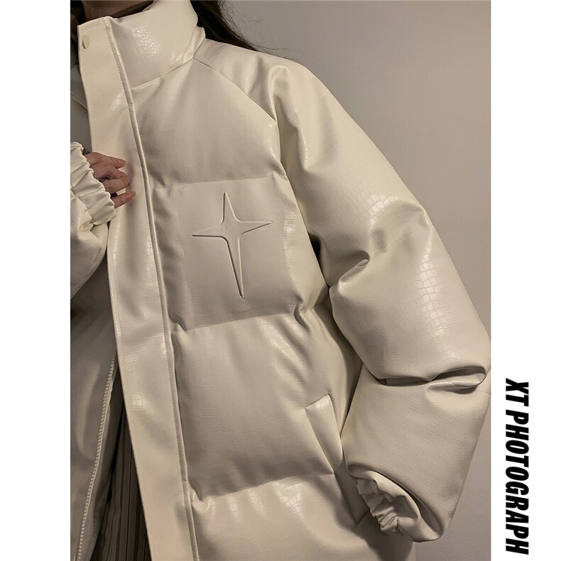 1中性风鳄鱼纹钢印字母图案设计大码潮流棉衣男MY77727P128控168，男装棉衣，星座226-2