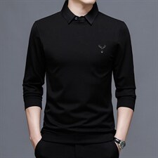 纯色上衣中青年男士毛衣中年人爸爸打底衫2023春秋装新品，男装针织衫/毛衣，电商B212（原钱塘6029）
