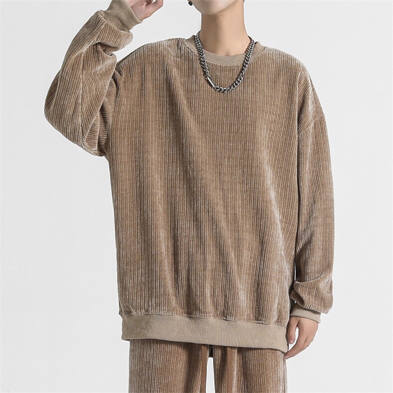 新款男百搭筷子条面料圆领无影墙卫衣VE3001-P45控78,男装卫衣,星座717