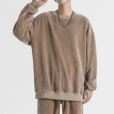 新款男百搭筷子条面料圆领无影墙卫衣VE3001-P45控78，男装卫衣，星座717