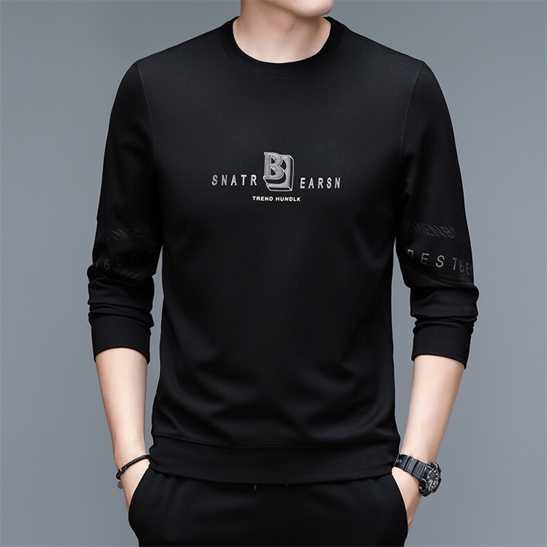 BSS092秋季新款2023年男士休闲圆领卫衣长袖套头外套时尚P50图片