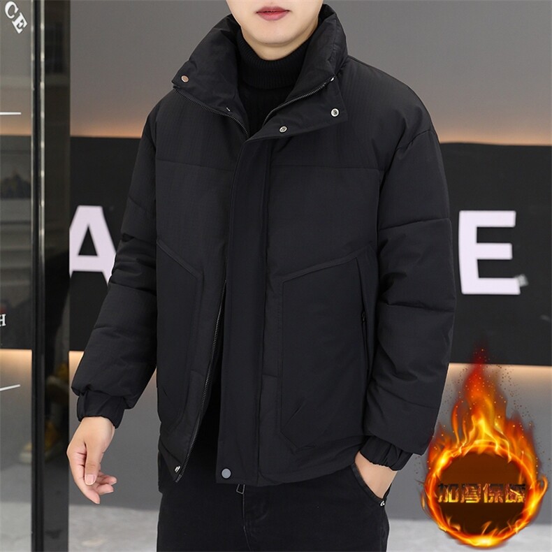 冬季加厚棉衣男休闲时尚立领纯色棉衣潮流棉服外套M962-P100,男装棉衣,星座310B-3