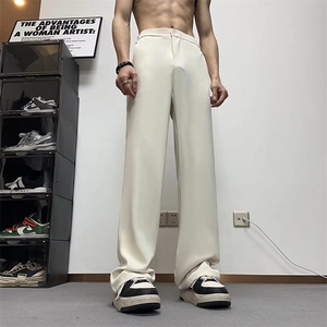 男装垂感休闲裤春夏季纯色舒适百搭宽松设计感西装裤XK302-P50图片