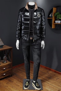 冬季新款亮面立领羽绒服男士潮流休闲外套钱塘2027-8806-P310图片