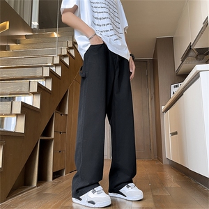 美式vibe男高级感杏色直筒宽松休闲工装裤K04541-P38图片