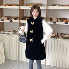 新款现货，数据好丝绒背心裙两件套2C093-6690-P185-K288，女装套装/套裙，2C093