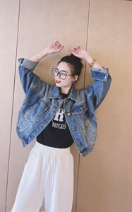 春季新款手工钉珠亮片外套图片