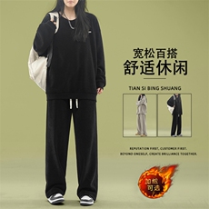 简约潮流加绒套装宽松休闲运动两件套TZ815常规特批98加绒特批118，男装休闲套装，星座718