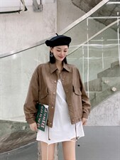 皮衣外套，女装皮衣，美惠百合