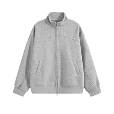 重磅boxy短款全棉450克拉链连帽卫衣短宽套头外套男RH5321-P55，女装短外套，星座610B-1