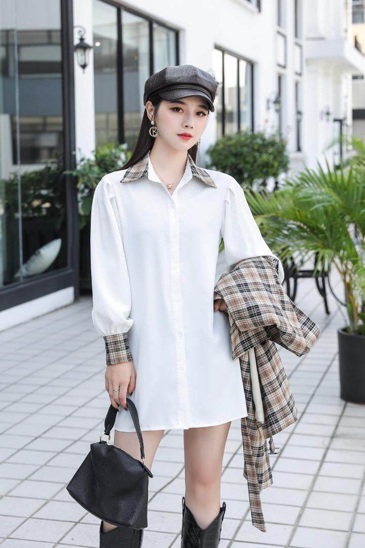 现货秋装格子衬衣两件套，其它，菲雪妮